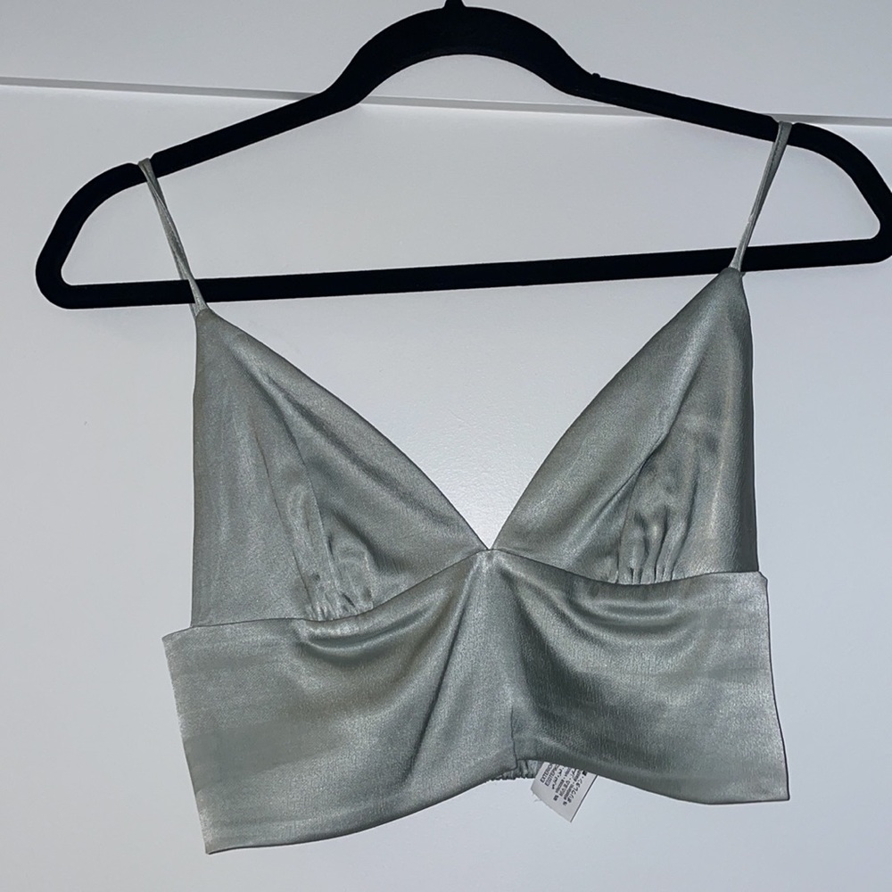 Zara silk cami bralette crop top Seagram 4661/029/518 - Picture 3 of 4